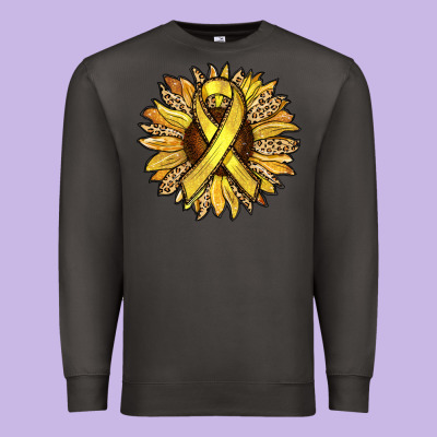 Child Cancer Awareness Sunflower Premium Sweatshirt Designed By Ranaportraitstore