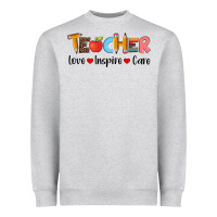 Teacher Love Inspıre Care Wıth  And Pen Heavyweight Sweatshirt | Teevron