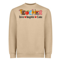 Mushroom teacher love inspıre care wıth  and pen Heavyweight Sweatshirt - Artiststas