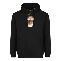 Black iced coffee with cream Heavyweight Hoodie - BarkalooDesign