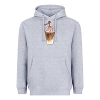 Heather Grey iced coffee with cream Heavyweight Hoodie - BarkalooDesign