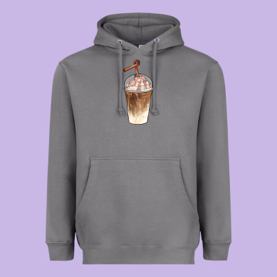 Iced Coffee With Cream Heavyweight Hoodie Designed By Barkaloodesign