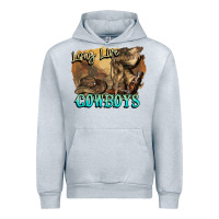 Heather Grey Long live Cowboys boots hat Urban Hoodie - HowdyJamesFarm