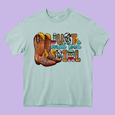 Just A Small Town Girl Heavy Core Tee Designed By Zillion Design Studio