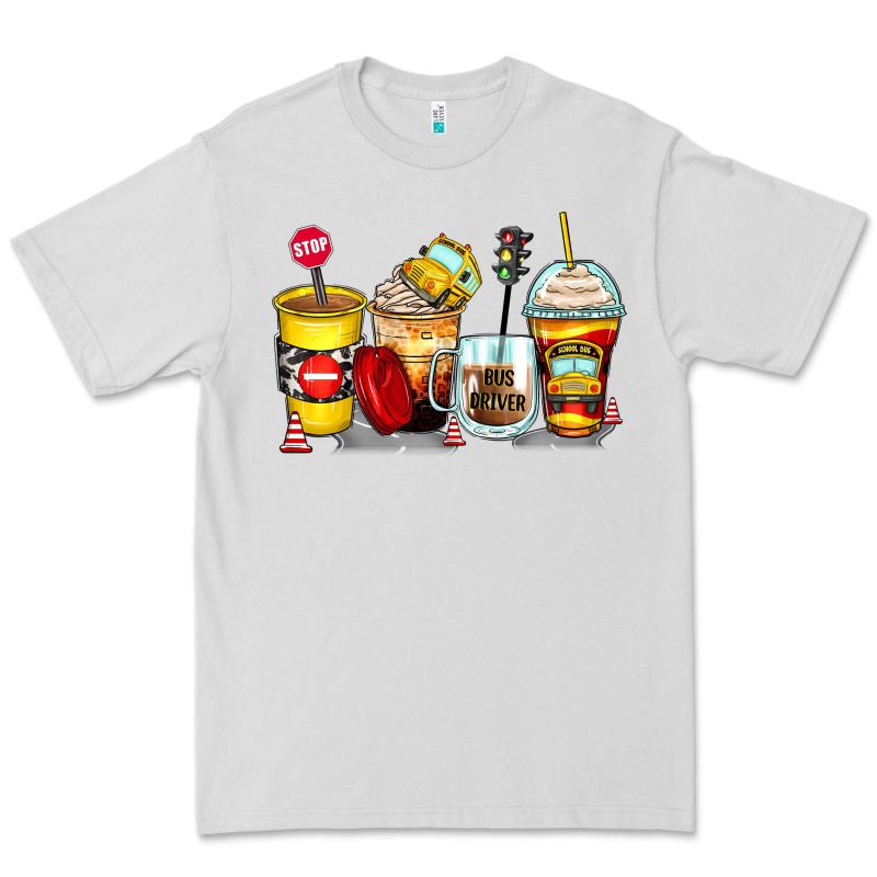 Bus Driver Coffee Cups Premium Tee by Zillion Design Studio | Teevron