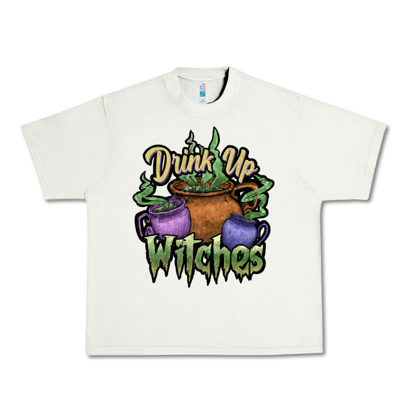 Drink Up Witches White Urban Heavy Tee by JahusDesignShop | Teevron