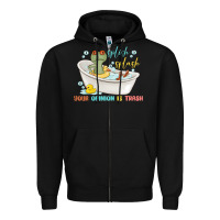 Black splash splash your opinion is trash Zipper Hoodie - MaliasSmallBusiness