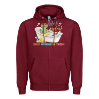 Burgundy splash splash your opinion is trash Zipper Hoodie - MaliasSmallBusiness