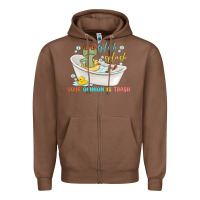 Chestnut splash splash your opinion is trash Zipper Hoodie - MaliasSmallBusiness