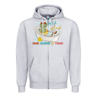 Heather Grey splash splash your opinion is trash Zipper Hoodie - MaliasSmallBusiness