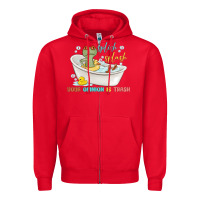 Red splash splash your opinion is trash Zipper Hoodie - MaliasSmallBusiness