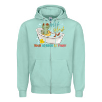 Seafoam splash splash your opinion is trash Zipper Hoodie - MaliasSmallBusiness