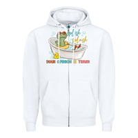 White splash splash your opinion is trash Zipper Hoodie - MaliasSmallBusiness