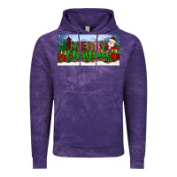 Cloud Purple merry christmas with santa claus license plate Vintage Hoodie - BundleAndBundleShop