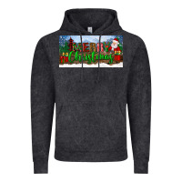 Vintage Black merry christmas with santa claus license plate Vintage Hoodie - BundleAndBundleShop