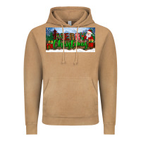 Vintage Camel merry christmas with santa claus license plate Vintage Hoodie - BundleAndBundleShop