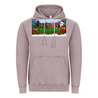 Vintage Zinc merry christmas with santa claus license plate Vintage Hoodie - BundleAndBundleShop