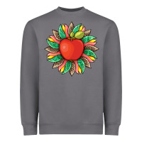Storm teacher apple and sunflower with leopard and tooled leather Heavyweight Sweatshirt - Artiststas