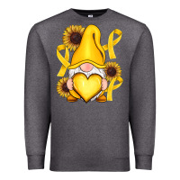 Charcoal Heather Childhood Cancer gnome Premium Sweatshirt - RanaPortraitStore
