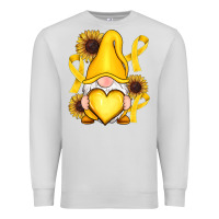 Dove Grey Childhood Cancer gnome Premium Sweatshirt - RanaPortraitStore