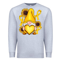 Heather Grey Childhood Cancer gnome Premium Sweatshirt - RanaPortraitStore