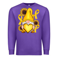 Purple Childhood Cancer gnome Premium Sweatshirt - RanaPortraitStore