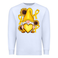 White Childhood Cancer gnome Premium Sweatshirt - RanaPortraitStore