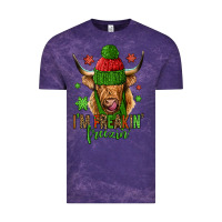 Cloud Purple i'm freakin freezin christmas long haired cow Vintage Tee - Jasminsmagicworld