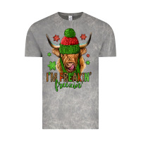 Cloud Rock i'm freakin freezin christmas long haired cow Vintage Tee - Jasminsmagicworld