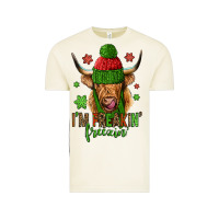 Vintage Arctic i'm freakin freezin christmas long haired cow Vintage Tee - Jasminsmagicworld