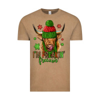 Vintage Coffee i'm freakin freezin christmas long haired cow Vintage Tee - Jasminsmagicworld