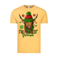Vintage Mustard i'm freakin freezin christmas long haired cow Vintage Tee - Jasminsmagicworld