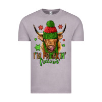 Vintage Zinc i'm freakin freezin christmas long haired cow Vintage Tee - Jasminsmagicworld