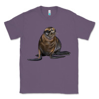 Lavender Sea Lion Illustrations Classic Tee - LillyAllenDesigns