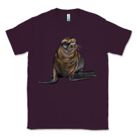 Plum Sea Lion Illustrations Classic Tee - LillyAllenDesigns