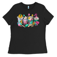 Black hairstylist coffee cups Ladies Tee - texasbilliewilder