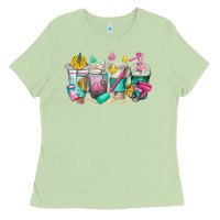Matcha hairstylist coffee cups Ladies Tee - texasbilliewilder