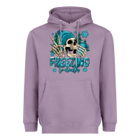 Freezing To Death Winter Skull Heavyweight Hoodie | Teevron