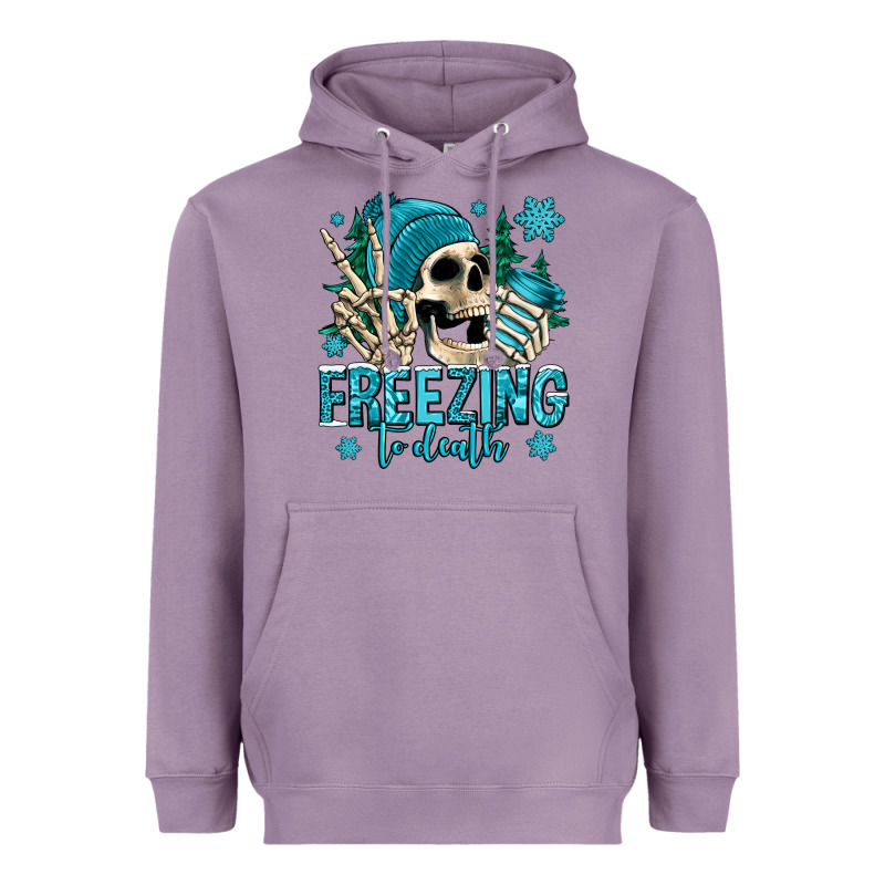 Freezing To Death Winter Skull Heavyweight Hoodie by Jasminsmagicworld | Teevron