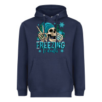 Navy freezing to death winter skull Heavyweight Hoodie - Jasminsmagicworld