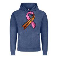 Vintage Denim breast cancer sport ribbons Vintage Hoodie - AdoDesignShop