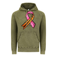 Vintage Olive breast cancer sport ribbons Vintage Hoodie - AdoDesignShop