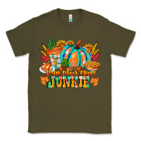Army Green Pumpkin Spice Junkie Classic Tee - CowhideDigitalArt