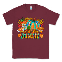 Burgundy Pumpkin Spice Junkie Classic Tee - CowhideDigitalArt