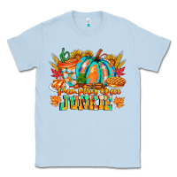 Dusty Blue Pumpkin Spice Junkie Classic Tee - CowhideDigitalArt