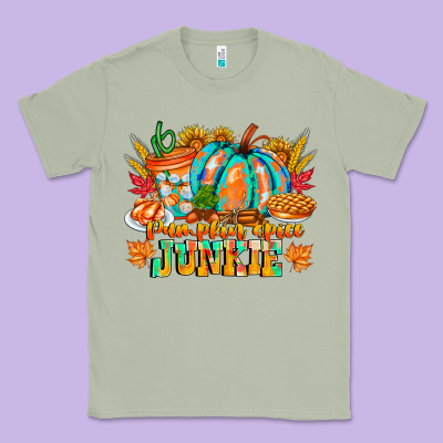 Pumpkin Spice Junkie Classic Tee Designed By Cowhidedigitalart