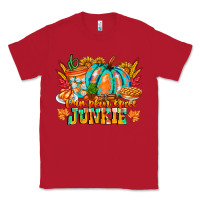 Red Pumpkin Spice Junkie Classic Tee - CowhideDigitalArt