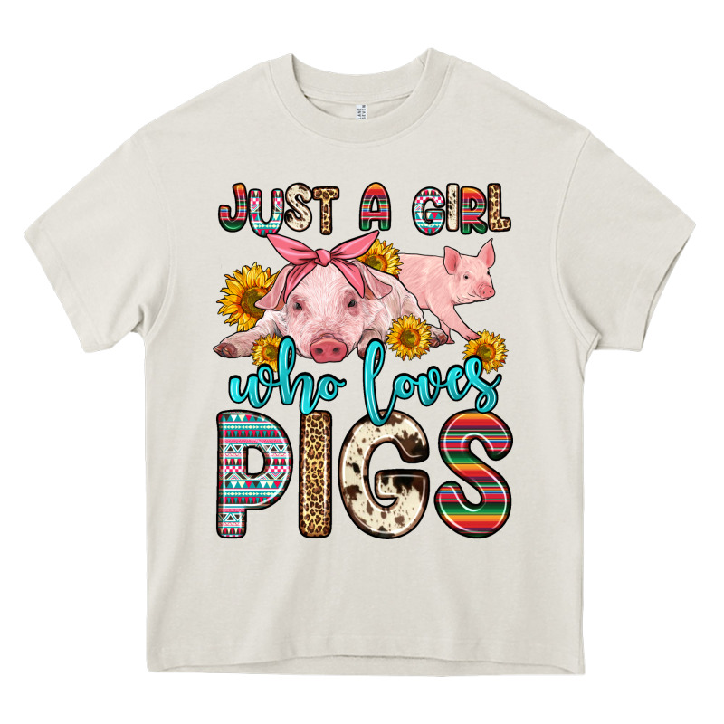 Just A Girl Who Loves Pigs Heavy Core Tee by Zillion Design Studio | Teevron