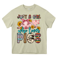 Mossy just a girl who loves pigs Heavy Core Tee - Zillion Design Studio