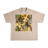 French Oak aztec bull skull Urban Heavy Tee - BundleAndBundleShop